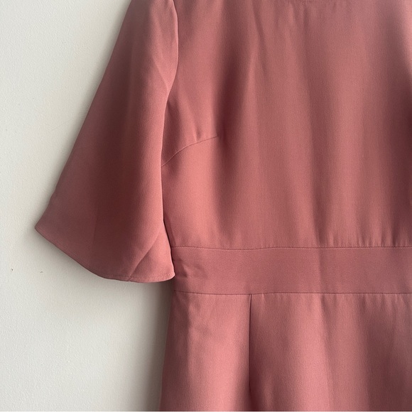 Reiss Myra - Tailored Wrap Front Dress in Pink - Picture 5 of 8